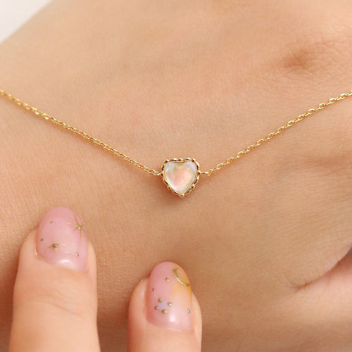 Armband met Maansteen Hart