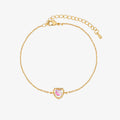 Armband met Maansteen Hart
