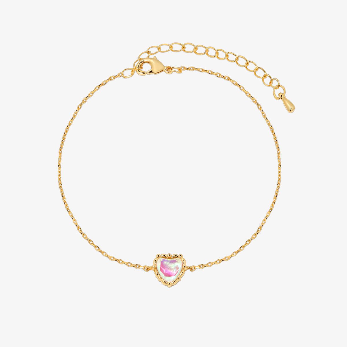 Armband met Maansteen Hart