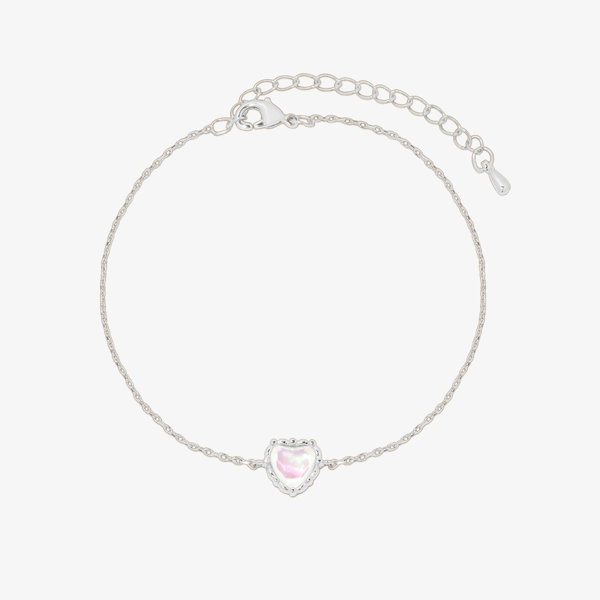 Armband met Maansteen Hart