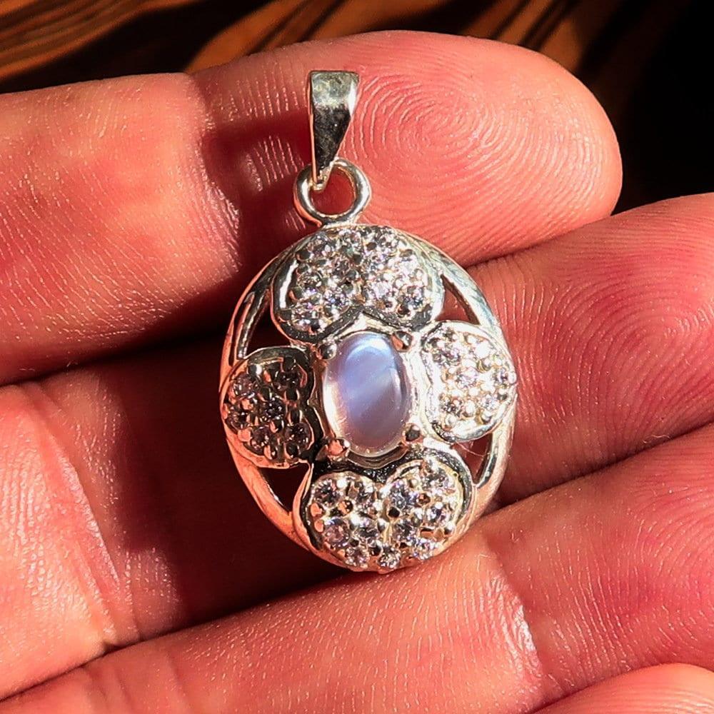 Hanger met Ceylon Maansteen en 925 Zilver