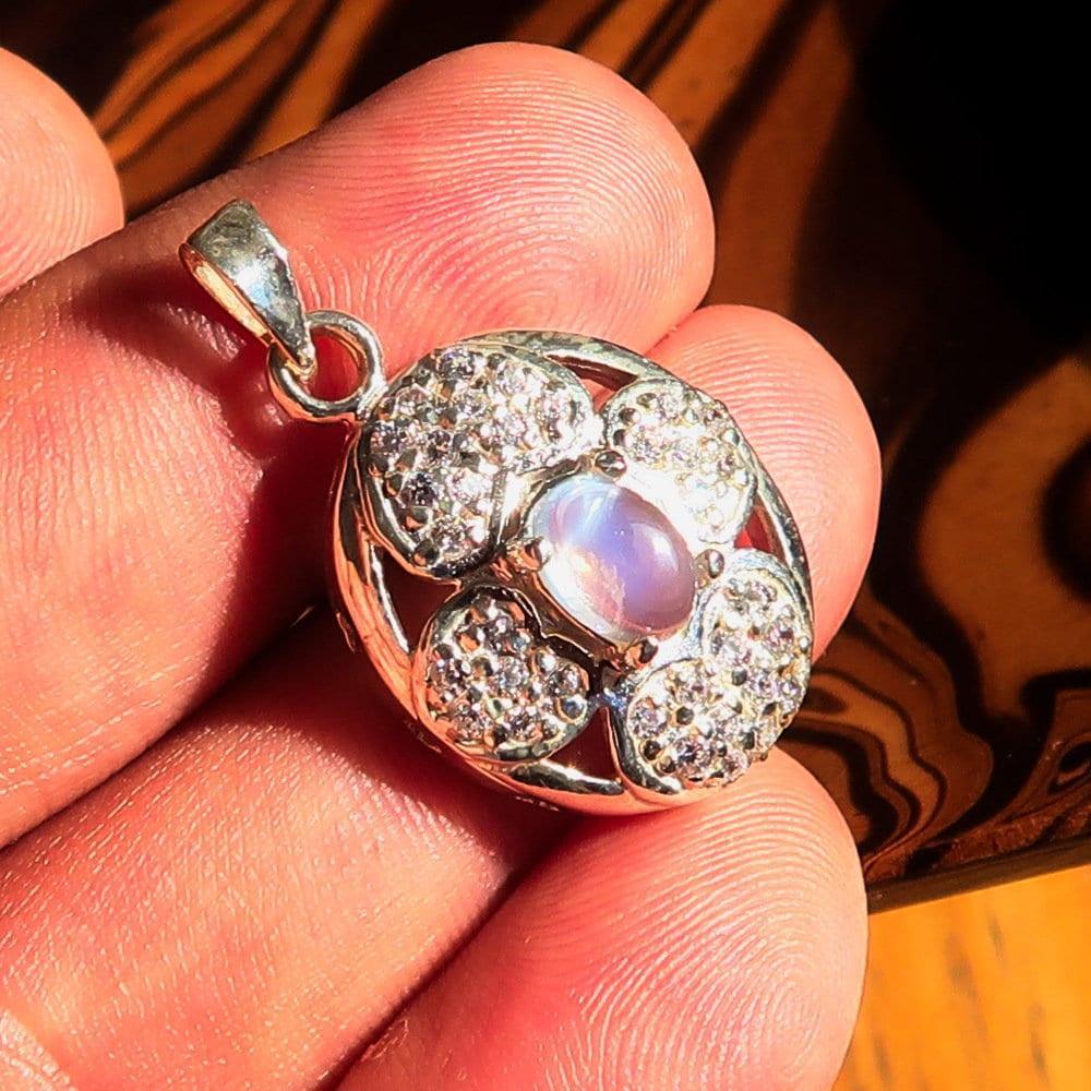 Hanger met Ceylon Maansteen en 925 Zilver